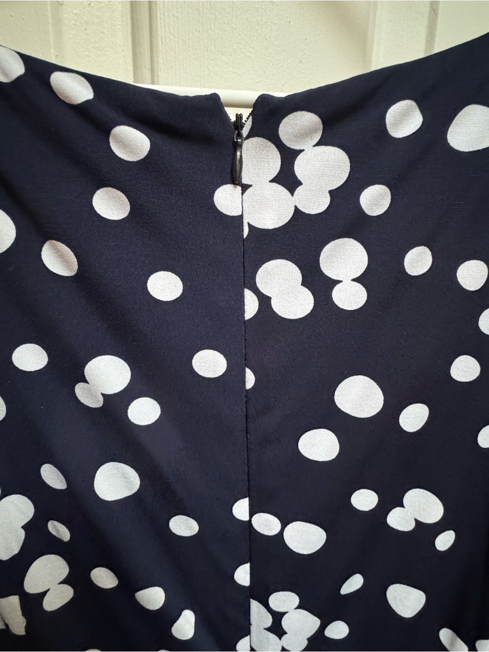 Jessica Howard Navy DarkBlue w White Polka Dot Sleeveless Maxi Dress Womens 18W - Picture 4 of 6